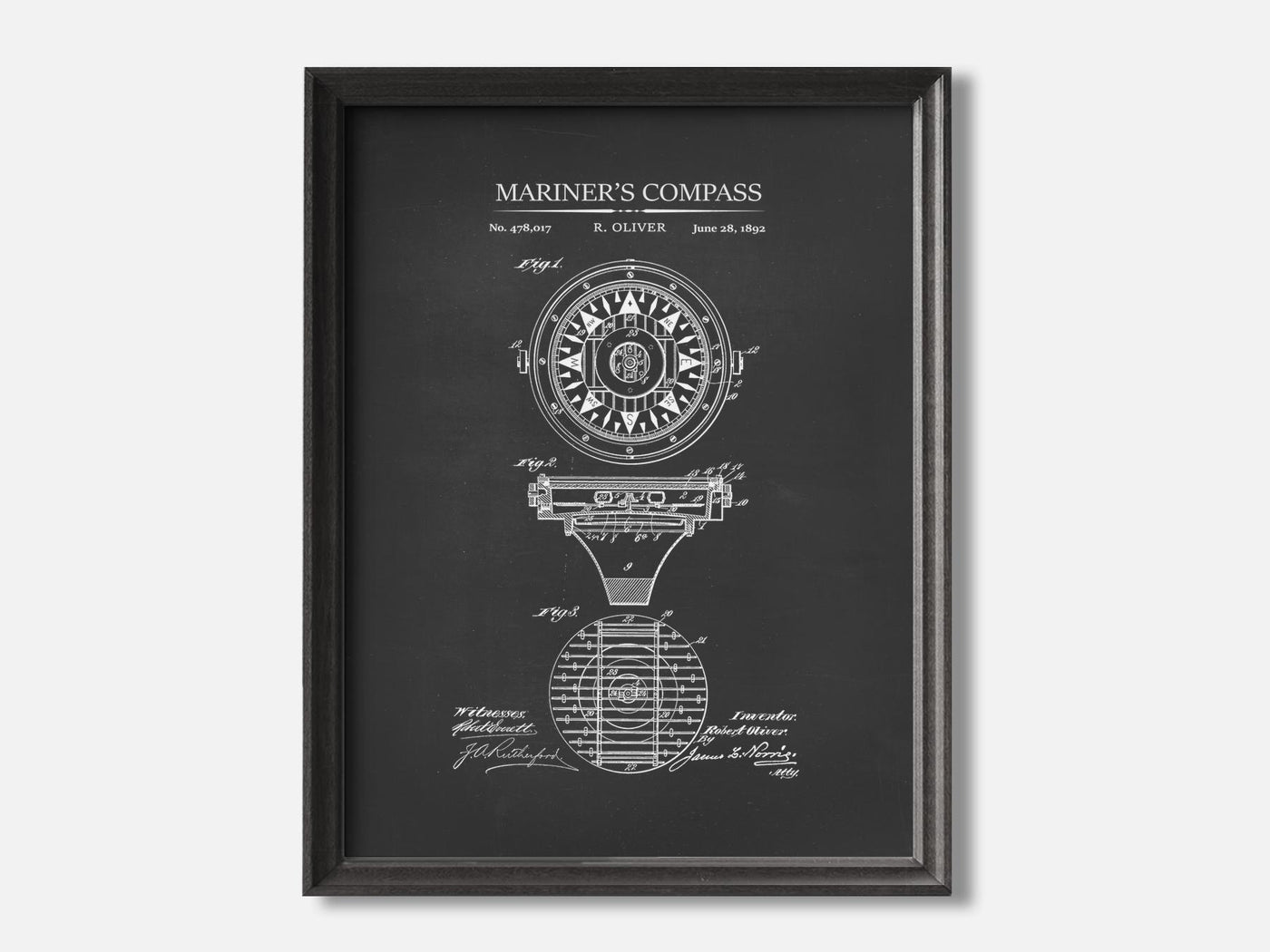 Mariner's Compass Patent Print mockup - A_to5-V1-PC_F+B-SS_1-PS_5x7-C_cha variant