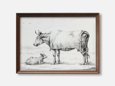 Standing cow with a lying calf (1815) Art Print mockup - A_d12-V1-PC_F+WA-SS_1-PS_5x7-C_def variant