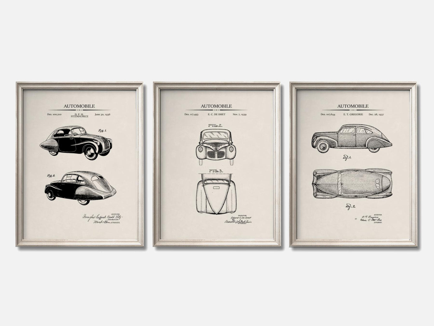 30s Cars Patent Print Set of 3 mockup - A_t10134-V1-PC_F+O-SS_3-PS_11x14-C_ivo variant