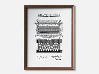 Typewriter Patent Print Set mockup - A_t10051.3-V1-PC_F+WA-SS_1-PS_5x7-C_whi variant