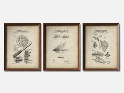 Fishing Patent Print Set of 3 mockup - A_t10071-V1-PC_F+WA-SS_3-PS_11x14-C_par
