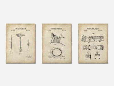 Firefighter Patent Print Set of 3 mockup - A_t10067-V1-PC_AP-SS_3-PS_11x14-C_par