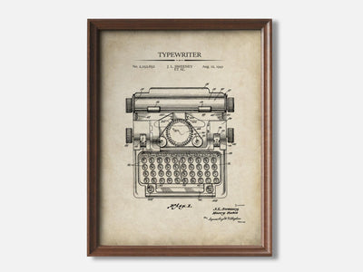 Typewriter 1 Walnut - Parchment mockup