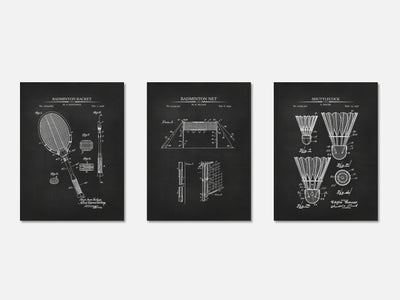 Badminton Patent Print Set of 3 mockup - A_t10093-V1-PC_AP-SS_3-PS_11x14-C_cha variant