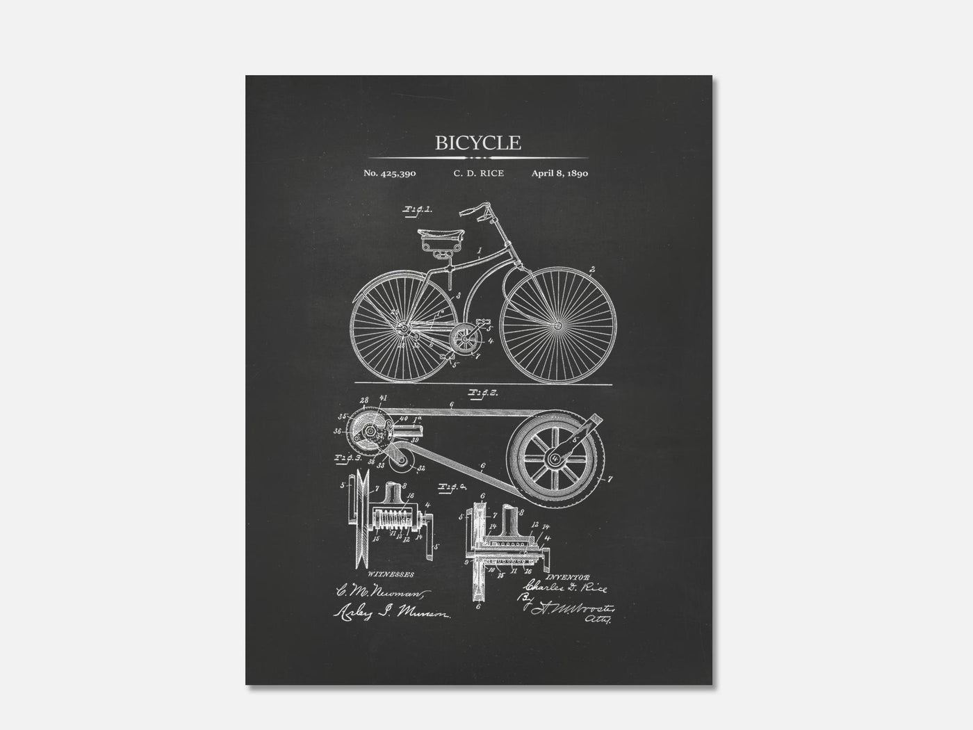 Bicycle Patent Print mockup - A_to2-V1-PC_AP-SS_1-PS_5x7-C_cha variant