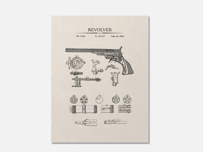 Colt Revolver Patent Print mockup - A_t10005.3-V1-PC_AP-SS_1-PS_5x7-C_ivo variant