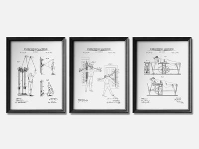Vintage Workout Patent Print Set of 3 mockup - A_t10055-V1-PC_F+B-SS_3-PS_11x14-C_whi variant