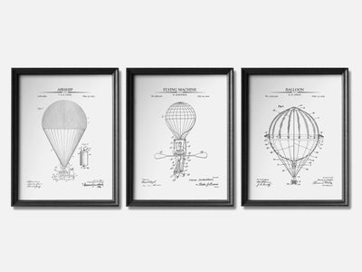 Hot Air Balloon Patent Print Set of 3 mockup - A_t10030-V1-PC_F+B-SS_3-PS_11x14-C_whi variant
