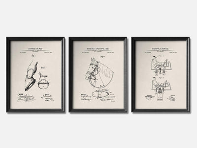 Horse Riding Patent Print Set of 3 mockup - A_t10074-V1-PC_F+B-SS_3-PS_11x14-C_ivo variant