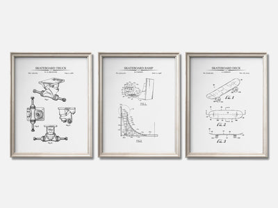 Skateboard Patent Print Set of 3 mockup - A_t10044-V1-PC_F+O-SS_3-PS_11x14-C_whi variant