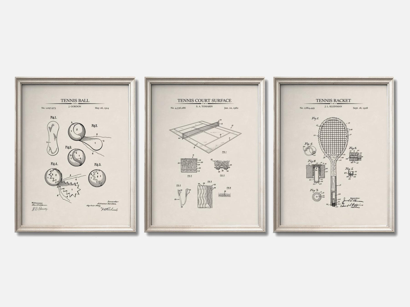 Tennis Patent Print Set of 3 mockup - A_t10049-V1-PC_F+O-SS_3-PS_11x14-C_ivo variant