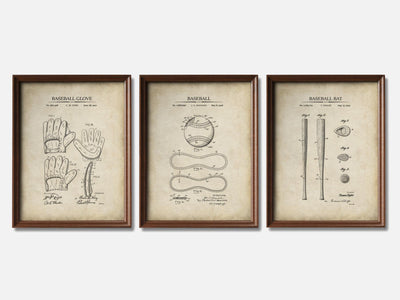 Baseball Patent Print Set of 3 mockup - A_t10012-V1-PC_F+WA-SS_3-PS_11x14-C_par