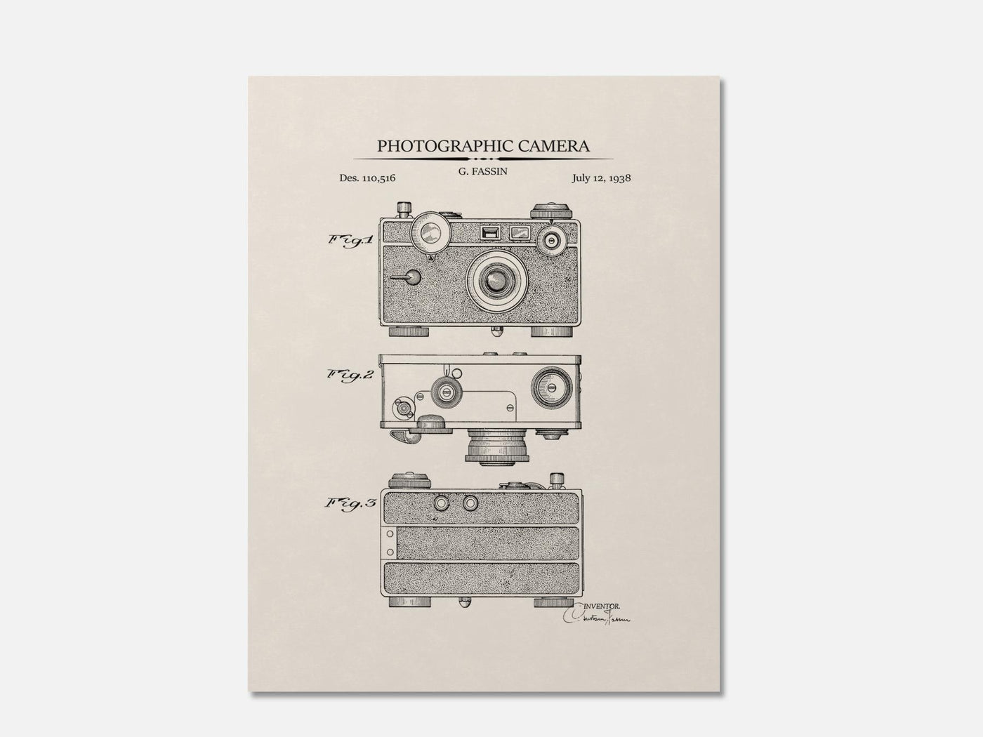 Vintage Camera Patent Print mockup - A_t10016.2-V1-PC_AP-SS_1-PS_5x7-C_ivo variant