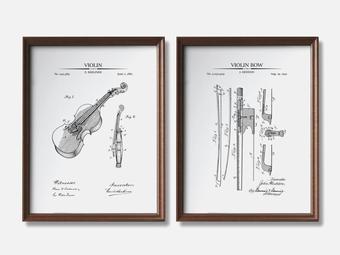 Violin Patent Print Set of 2 mockup - A_t10079-V1-PC_F+WA-SS_2-PS_11x14-C_whi variant