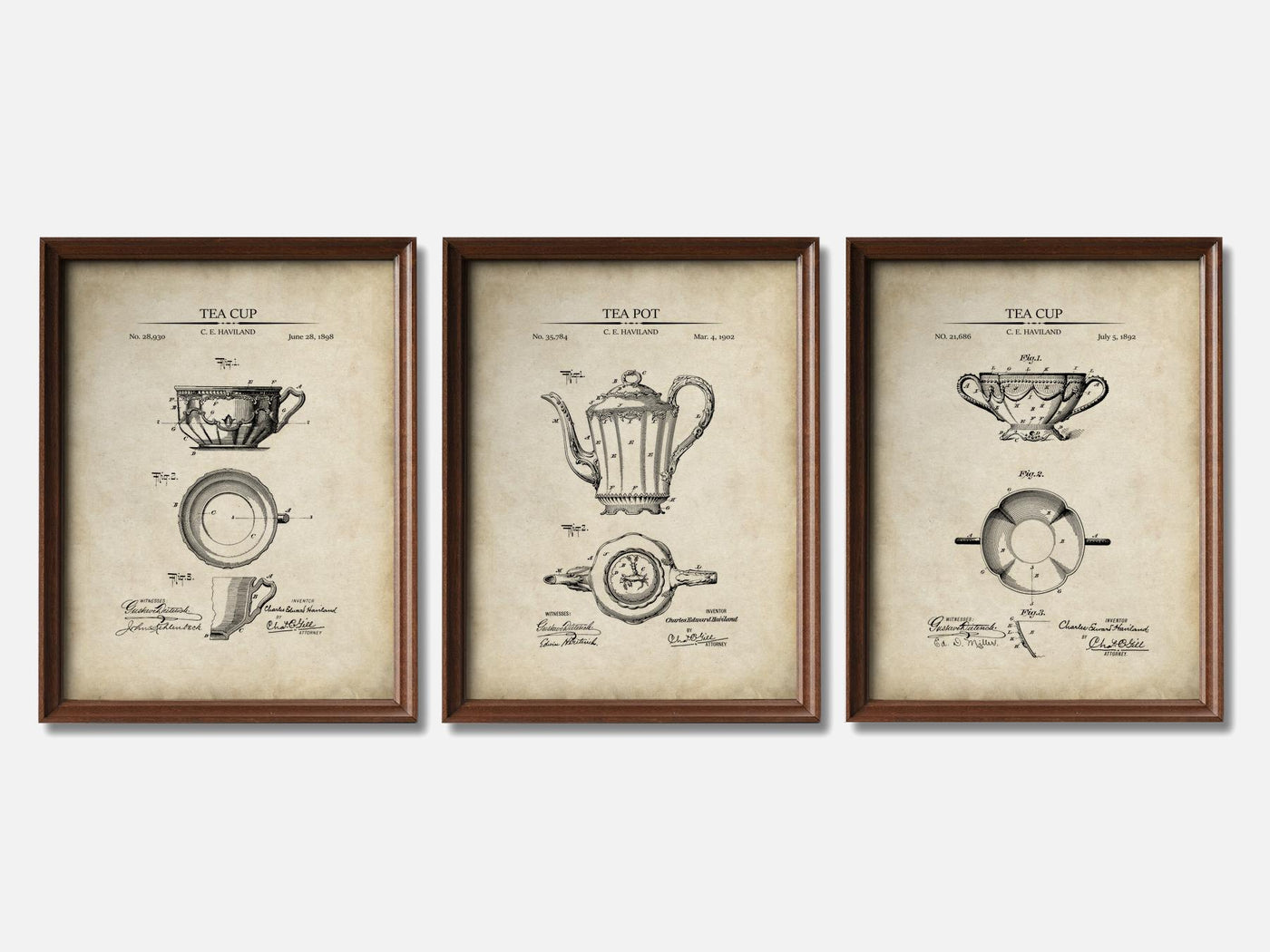 Victorian Tea Party - Patent Print Set of 3 mockup - A_t10069-V1-PC_F+WA-SS_3-PS_11x14-C_par variant