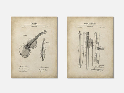 Violin Patent Print Set of 2 mockup - A_t10079-V1-PC_AP-SS_2-PS_11x14-C_par variant