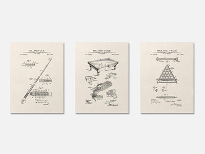 Billiards Patent Print Set of 3 mockup - A_t10015-V1-PC_AP-SS_3-PS_11x14-C_ivo variant