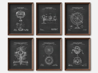 Astronomy Patent Print Set of 6 mockup - A_t10128-V1-PC_F+WA-SS_6-PS_5x7-C_cha variant