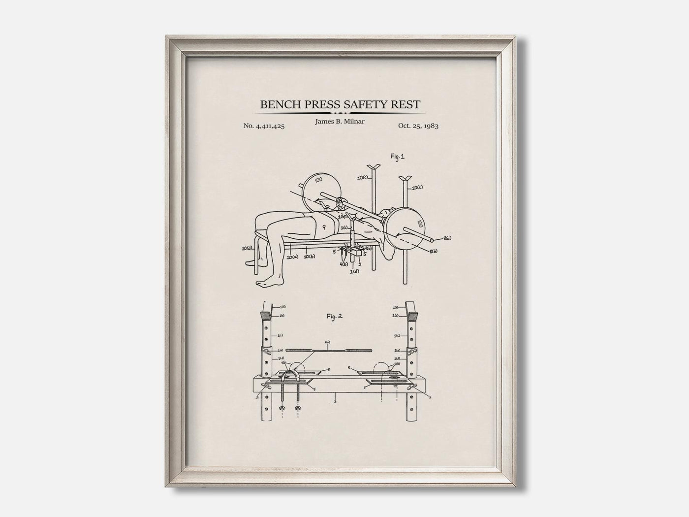 Bench Press Safety Rest 1 Oat - Ivory mockup