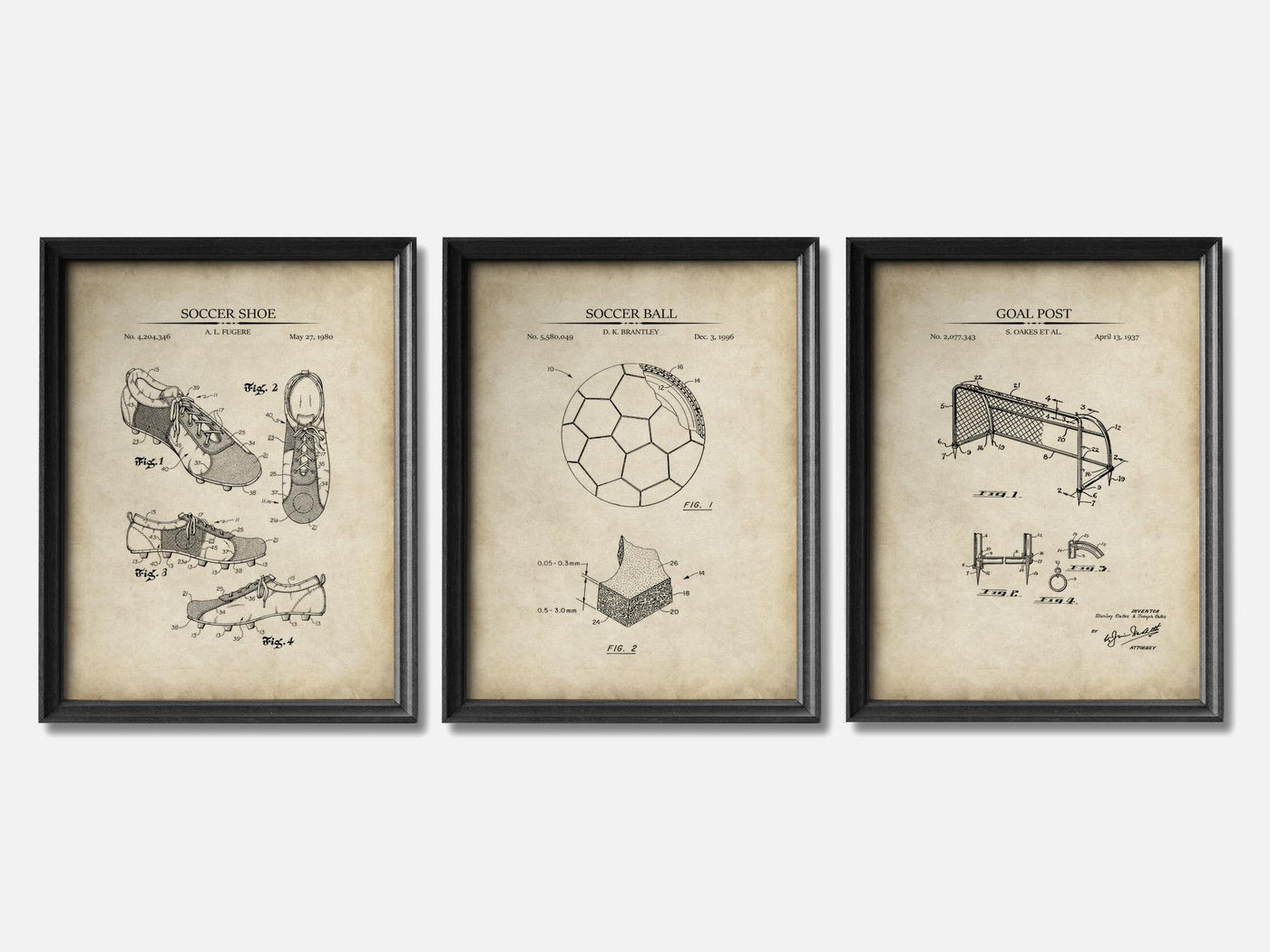 Soccer Patent Print Set of 3 mockup - A_t10070-V1-PC_F+B-SS_3-PS_11x14-C_par variant