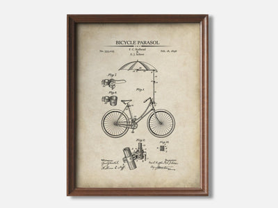 Bicycle Parasole 1 Walnut - Parchment mockup