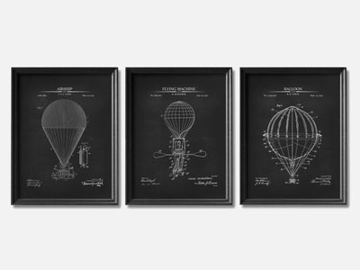 Hot Air Balloon Patent Print Set of 3 mockup - A_t10030-V1-PC_F+B-SS_3-PS_11x14-C_cha variant