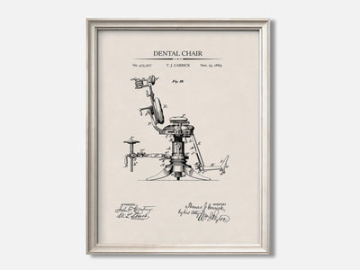 Dentistry Patent Print Set of 3 1 Oat - Ivory mockup