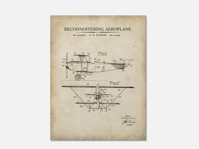 Vintage Airplane Patent Print mockup - A_to1-V1-PC_AP-SS_1-PS_5x7-C_par variant
