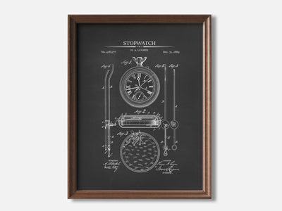 Stopwatch 1 Walnut - Chalkboard mockup