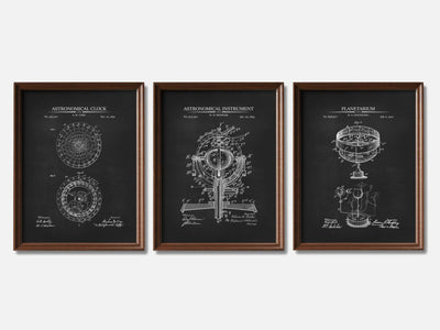 Astronomy Patent Print Set of 3 mockup - A_t10010-V1-PC_F+WA-SS_3-PS_11x14-C_cha variant