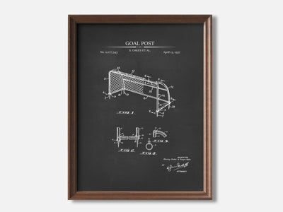 Goal Post 1 Walnut - Chalkboard mockup