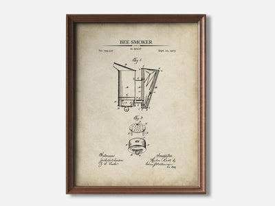 Bee Smoker 1 Walnut - Parchment mockup