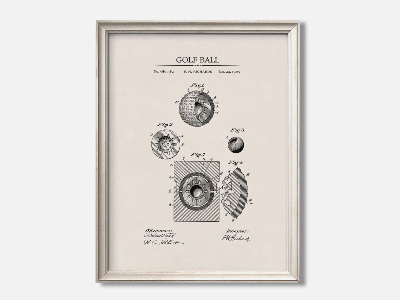 Golf Ball 1 Oat - Ivory mockup