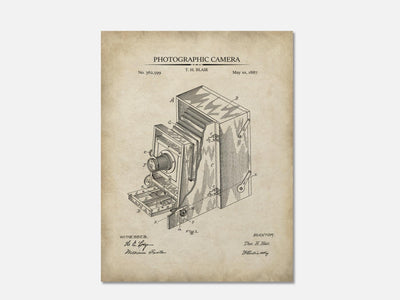 Antique Camera Patent Print mockup - A_t10016.1-V1-PC_AP-SS_1-PS_5x7-C_par