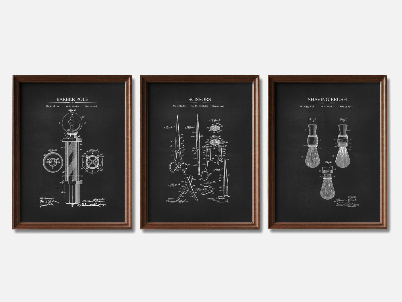 Barber Shop Patent Print Set of 3 mockup - A_t10011-V1-PC_F+WA-SS_3-PS_11x14-C_cha