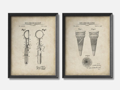 Ice Cream Patent Print Set of 2 mockup - A_t10081-V1-PC_F+B-SS_2-PS_11x14-C_par variant