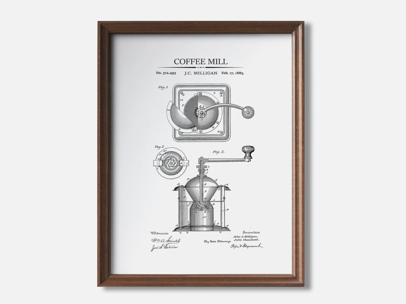 Coffee Mill Patent Print mockup - A_t10002.2-V1-PC_F+WA-SS_1-PS_5x7-C_whi variant