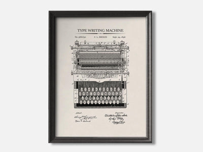Typewriter Patent Print Set mockup - A_t10051.3-V1-PC_F+B-SS_1-PS_5x7-C_ivo variant