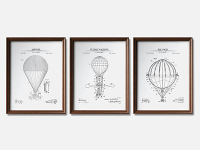 Hot Air Balloon Patent Print Set of 3 mockup - A_t10030-V1-PC_F+WA-SS_3-PS_11x14-C_whi variant