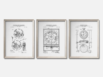 Vintage Watch Patent Print Set of 3 mockup - A_t10052-V1-PC_F+O-SS_3-PS_11x14-C_whi variant