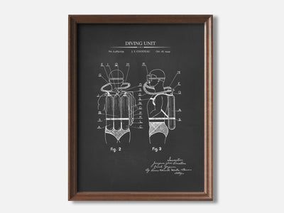 Diving Unit 1 Walnut - Chalkboard mockup