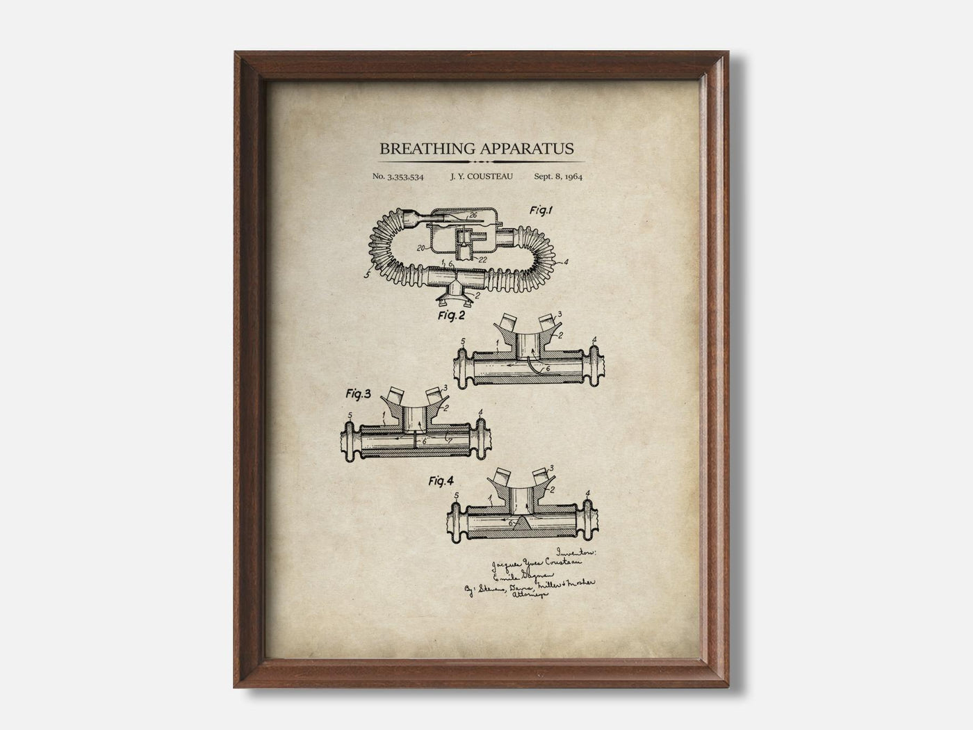 Breathing Apparatus 1 Walnut - Parchment mockup