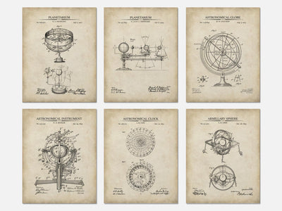 Astronomy Patent Print Set of 6 mockup - A_t10128-V1-PC_AP-SS_6-PS_5x7-C_par