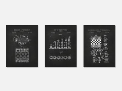 Chess Patent Print Set of 3 mockup - A_t10085-V1-PC_AP-SS_3-PS_11x14-C_cha variant