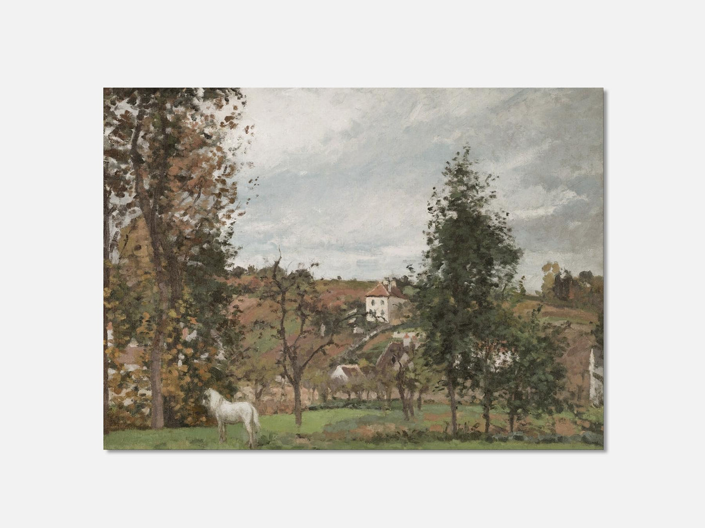 Paysage Avec Cheval Blanc Dans Un Pré, L’hermitage, Pontoise (1872) 1 Unframed mockup