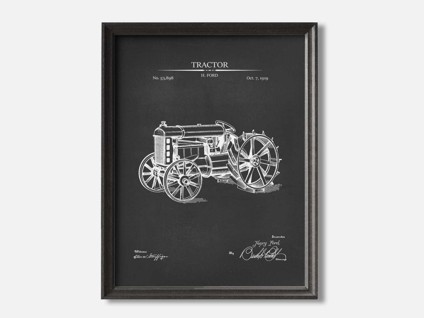 Tractor Patent Print mockup - A_t10025.3-V1-PC_F+B-SS_1-PS_5x7-C_cha variant