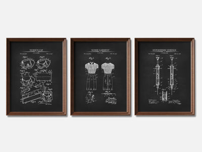 Nurse Patent Print Set of 3 mockup - A_t10101-V1-PC_F+WA-SS_3-PS_11x14-C_cha variant