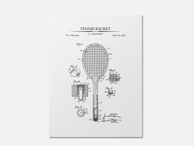 Tennis Racket Patent Print mockup - A_t10049.3-V1-PC_AP-SS_1-PS_5x7-C_whi variant