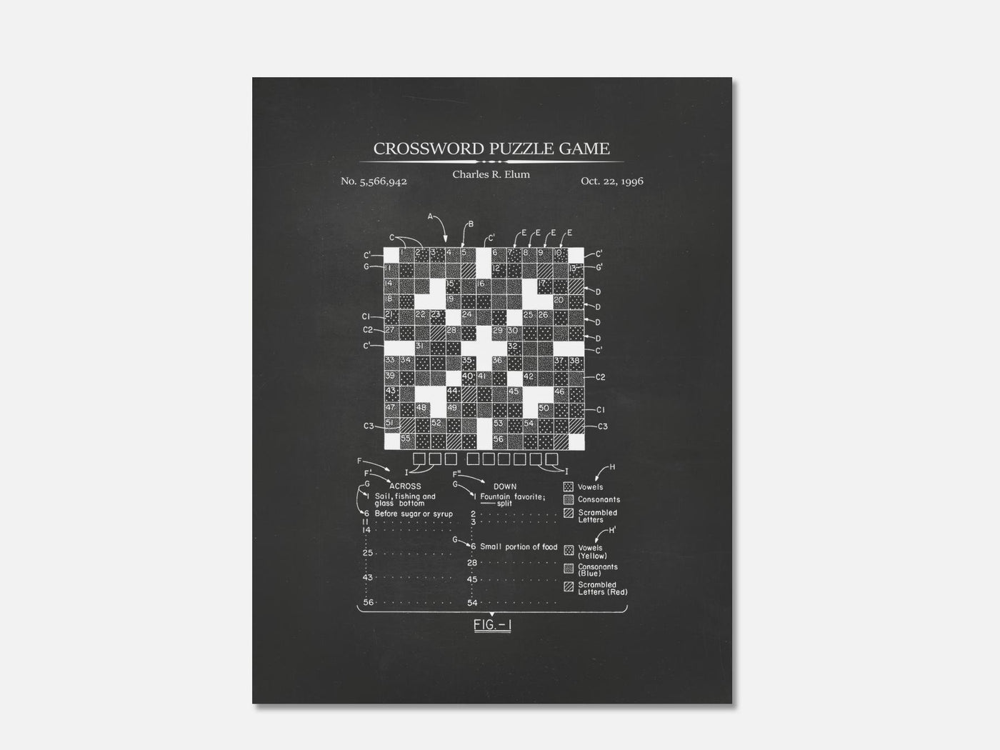 Crossword Puzzle Patent Print mockup - A_t10160.2-V1-PC_AP-SS_1-PS_5x7-C_cha variant