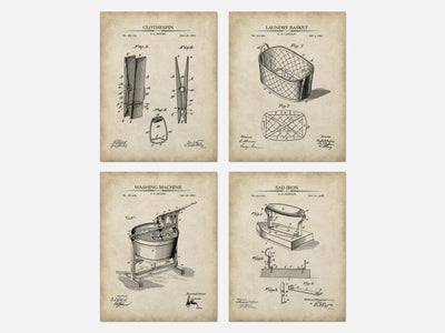 Laundry Patent Print Set of 4 mockup - A_t10007-V1-PC_AP-SS_4-PS_5x7-C_par